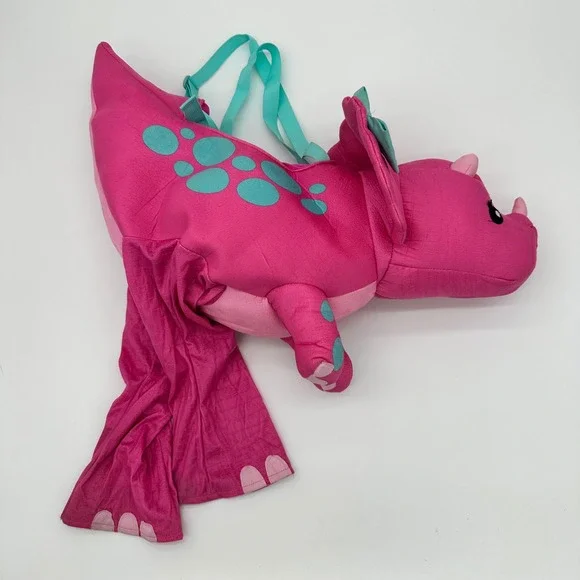 Spirit Halloween Kids Ride-In Pink Triceratops Dinosaur Costume One Size 966658 - Picture 2 of 8